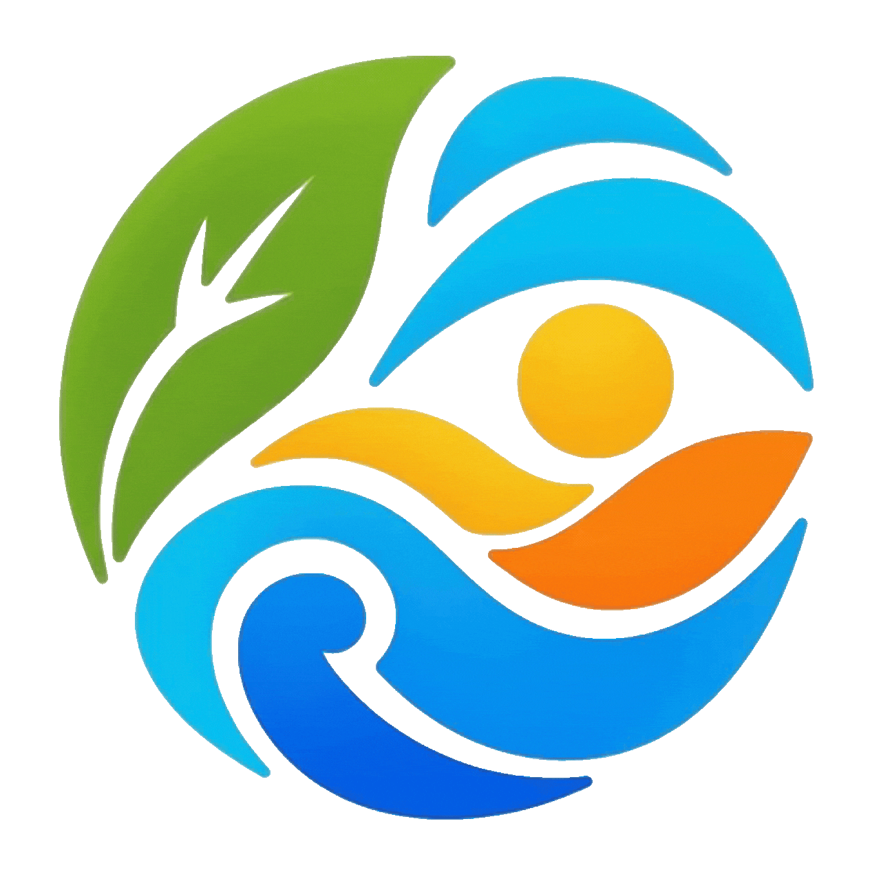 Animated International Conference on Sustainable Futures 2026 logo showing a leaf, sun and ocean waves